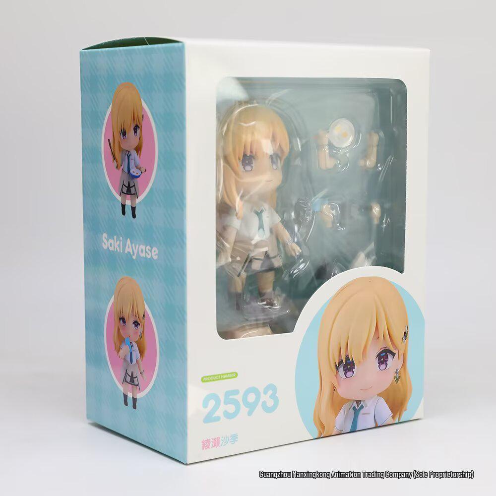 Q Version Clay Man #2593 Ayase Saki Movable Figure with Replaceable Faces