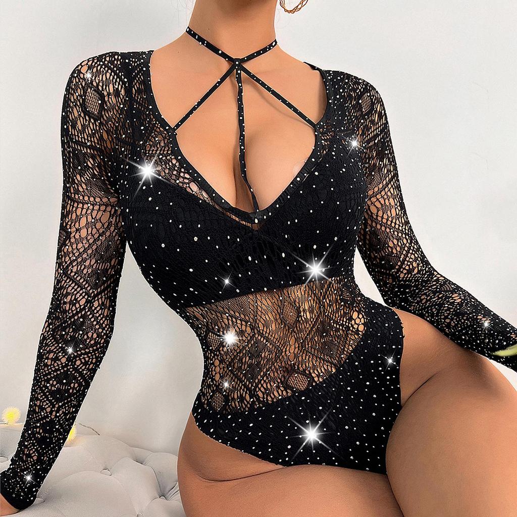 Women's Fashion Hollow Bling Lingerie Set Sexy Lingerie for Woman