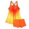 European-American Printed Spring Bikini 2025: Conservative Skirt-Style Women's Swimsuit.
