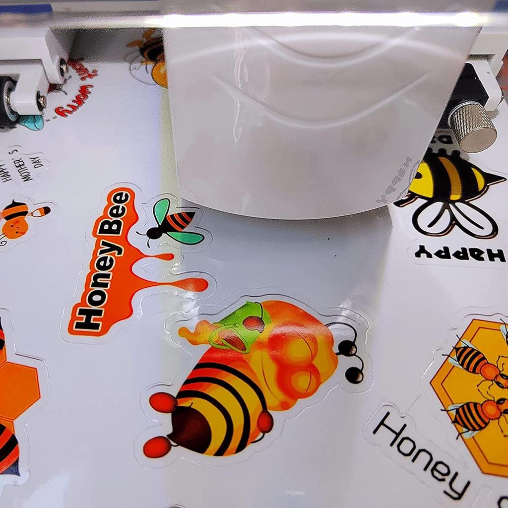 Bleidruck 25 Sheets Crystal Clear Vinyl Sticker Paper Self Adhesive Waterproof 100% Transparent Overlay Film A4 (11.7 x 8.3 Inch) Cold Laminate