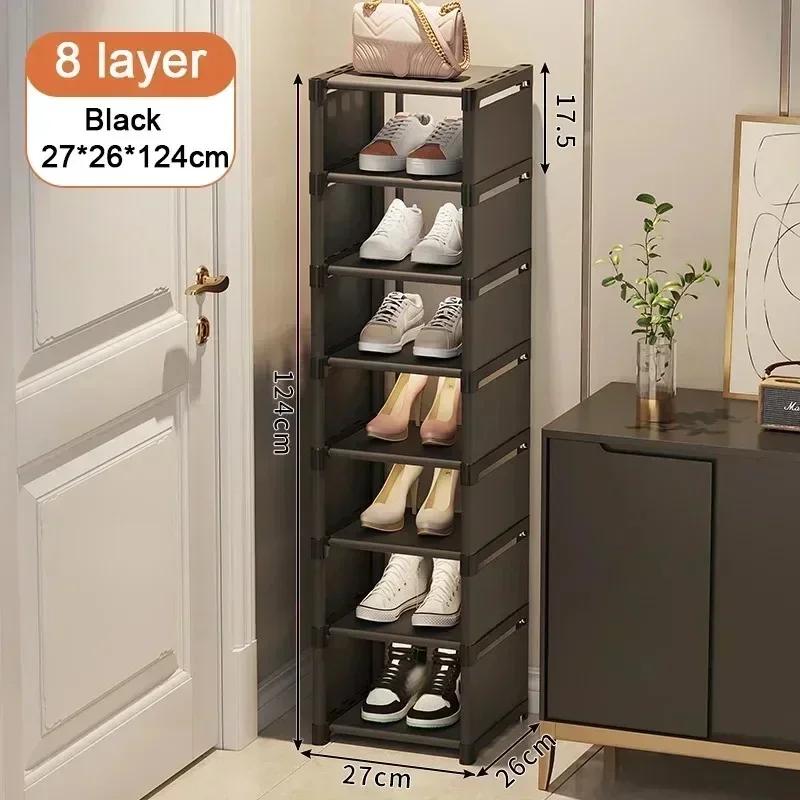 Multiple Layers Shoe Rack Saving Cabinet Stackable Adjustable Shoe Organizer Shelf Organizer For Wall Corner Space Saving Rack
