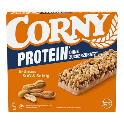 Corny Protein Müsli Zuckerfreier Energieriegel Erdnuss Süß & Salzig 4X25G
