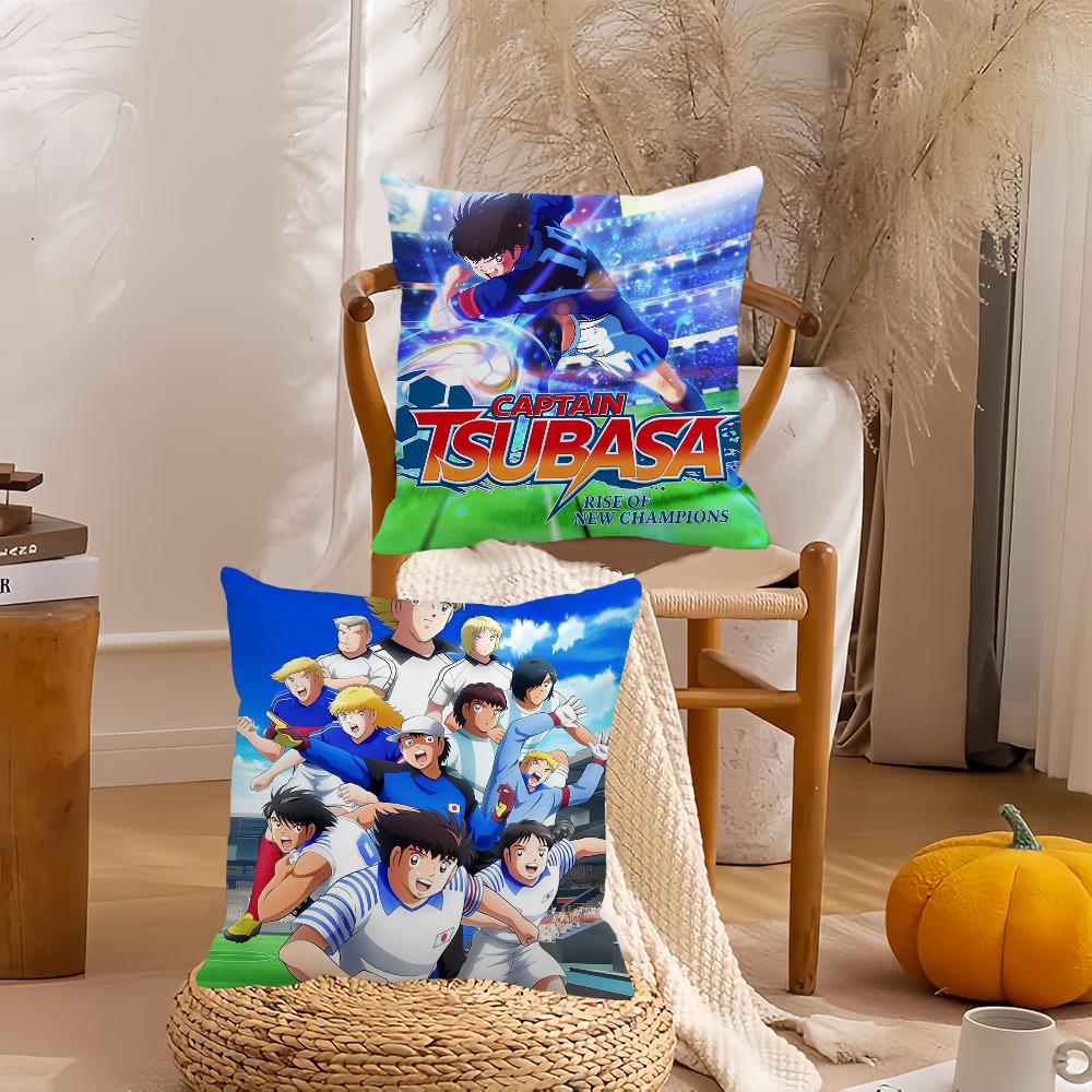 Anime Captain Tsubasa Pillow Case Home Decoration Cushion Cover Suitable For Office Sofa Bedroom Car