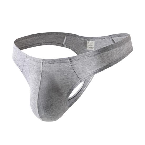 Xiaobudian Men Thong, Low-Waisted T-Shaped Cut Briefs, U Convex Supportive Pouch Panties, Elastic Fit No Slip Lightweight Underwear for Daily Wear