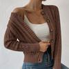 New Women's Long Sleeved Cardigan Knitted Sweater Casual Autumn Winter Warm Knitwear Fashionable Women's Outerwear