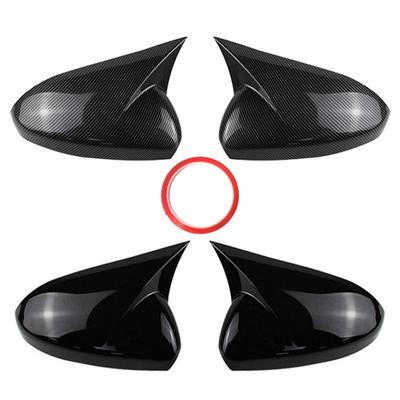 Carbon Fiber Pattern Rearview Mirror Cover for 09-12 Cruze - Glossy Black Decorative Shell