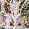 Winter Acrylic Christmas Ornaments Colorful Snowflake Ballerina Dancer Feather Hanging Ornaments for Xmas Tree Decor