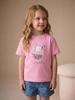Girls' Ballet Mouse Embroidered Short Sleeve T-shirt - Summer Fashion