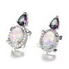 Korean & Japanese Style Opal Earrings: Elegant Studs & Pendants for Women