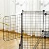 Modular Rabbit Enclosure with Mounting Accessories, Steel, 105x105x70cm - Black