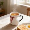 Red Hearts Pattern Color Changing Cup Heart Handle Design Thermochromic Mug  Gift Idea