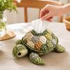 Caixa de Lenços DIY, Tampa de Tecido Macio com Abertura Superior, Dispensador de Lenços com Tema de Animais Marinhos, Kit de Costura com Designs Patchwork Multiuso, para Casa Carro Escritório