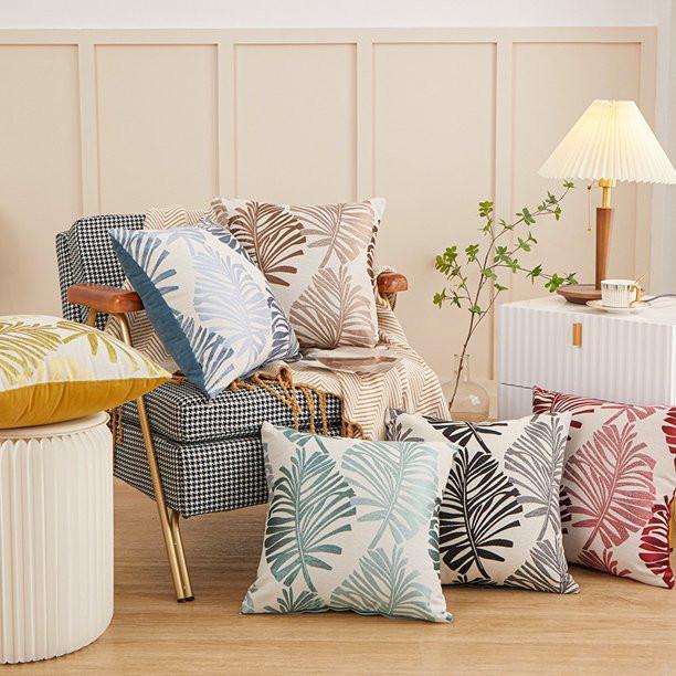 Decorative Throw Pillow Case Cushion Cover 18x18 Inch Square Zipper Waist Pillowcase Pillow Protector Cases Sham For Home Bedroom Couch Sofa Bed Patio