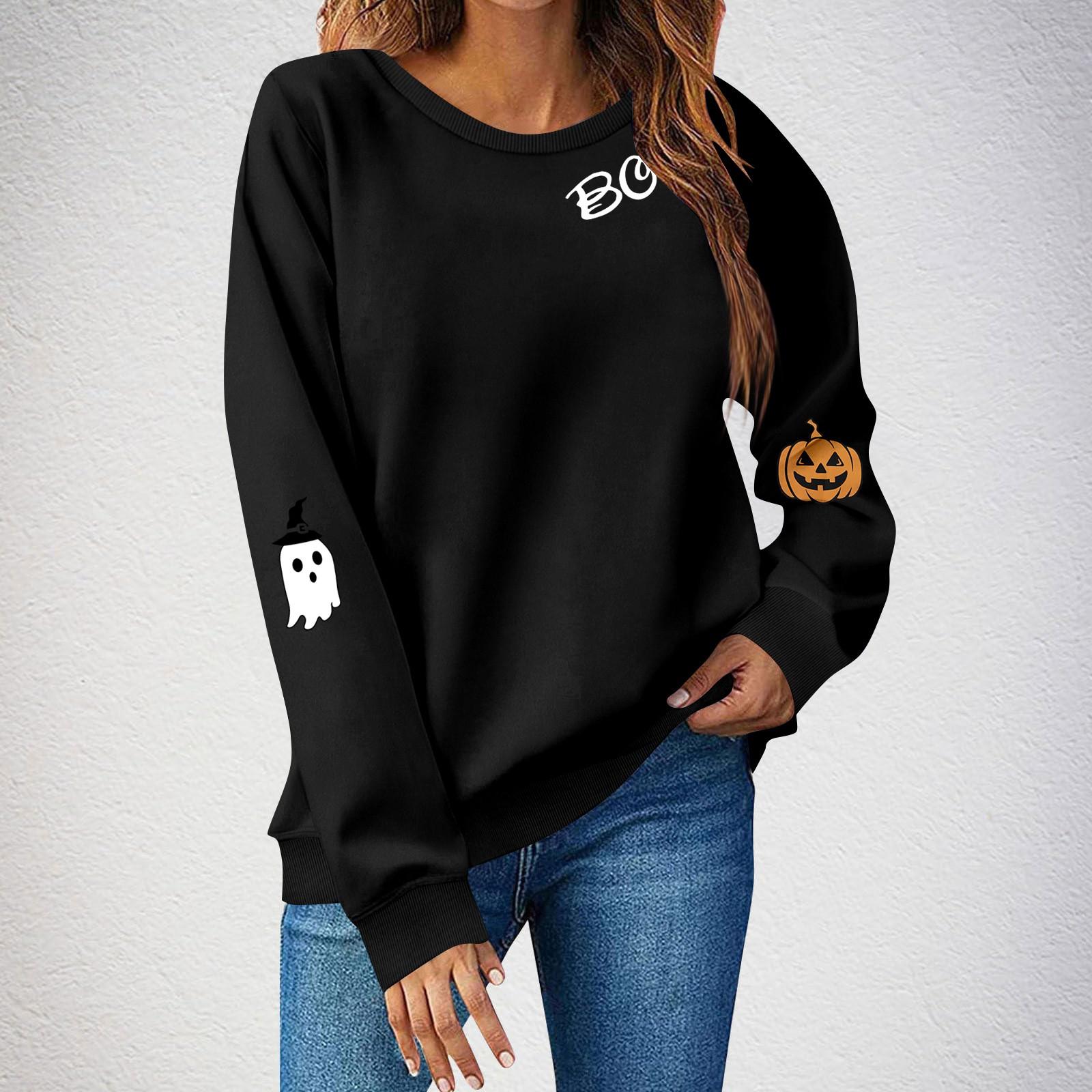 

Женский свитшот с длинным рукавом Повседневный комфортный Свободный Легкий Женский свитшот M чёрный