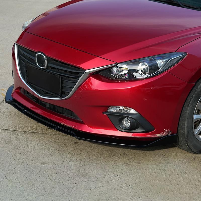 Car Front Bumper Lip Body Kit Lower Splitter Body Kit For Mazda 3 Axela 2014-2018 Glossy Black