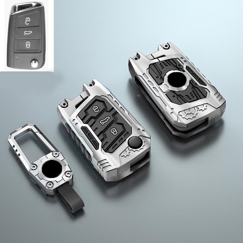 Zinklegierung Auto Schlüsselanhänger Hülle Fob Für VW Volkswagen Polo Tiguan Passat Golf MK Jetta Skoda Kodiaq Superb Octavia Seat
