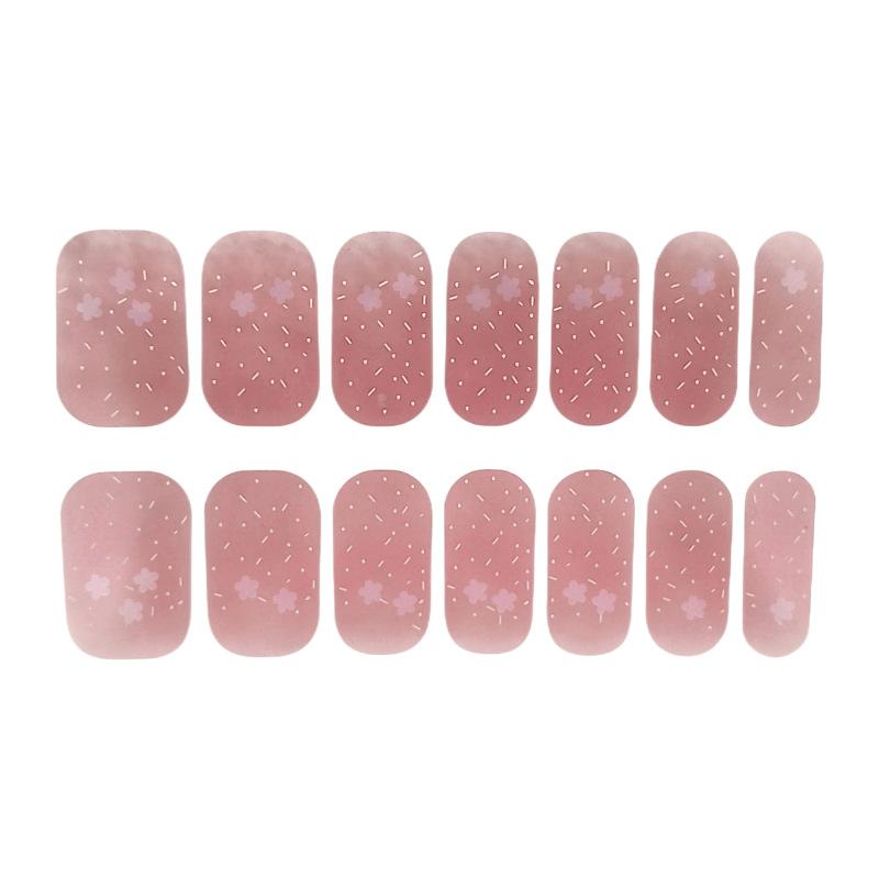 CS Waterproof No-Cure Gel Nail Wraps, Full Cover Spring & Summer Blend & Contrast Color Nail Stickers, Nail Patch Films