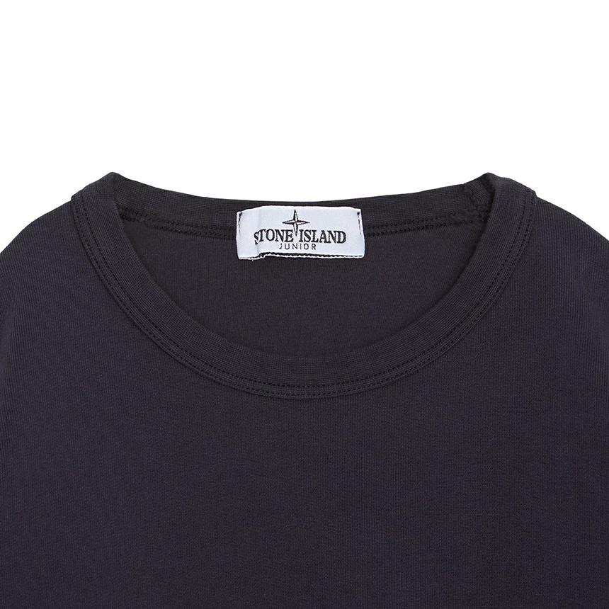 Stone Island Sweatshirt Kids Solid Color Crew Neck Fitted Navy Blue Kids sweatshirt 781661340-V0026