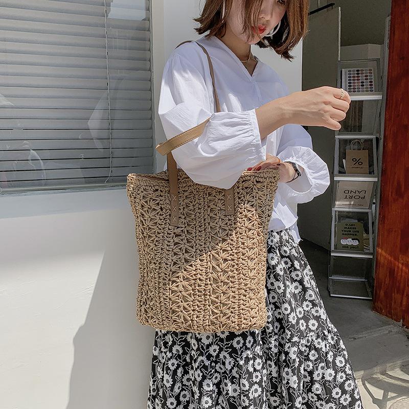 New Summer Beach Bag Travel Beach Vacation Bag Large Capacity Casual One-shoulder Tote Bag