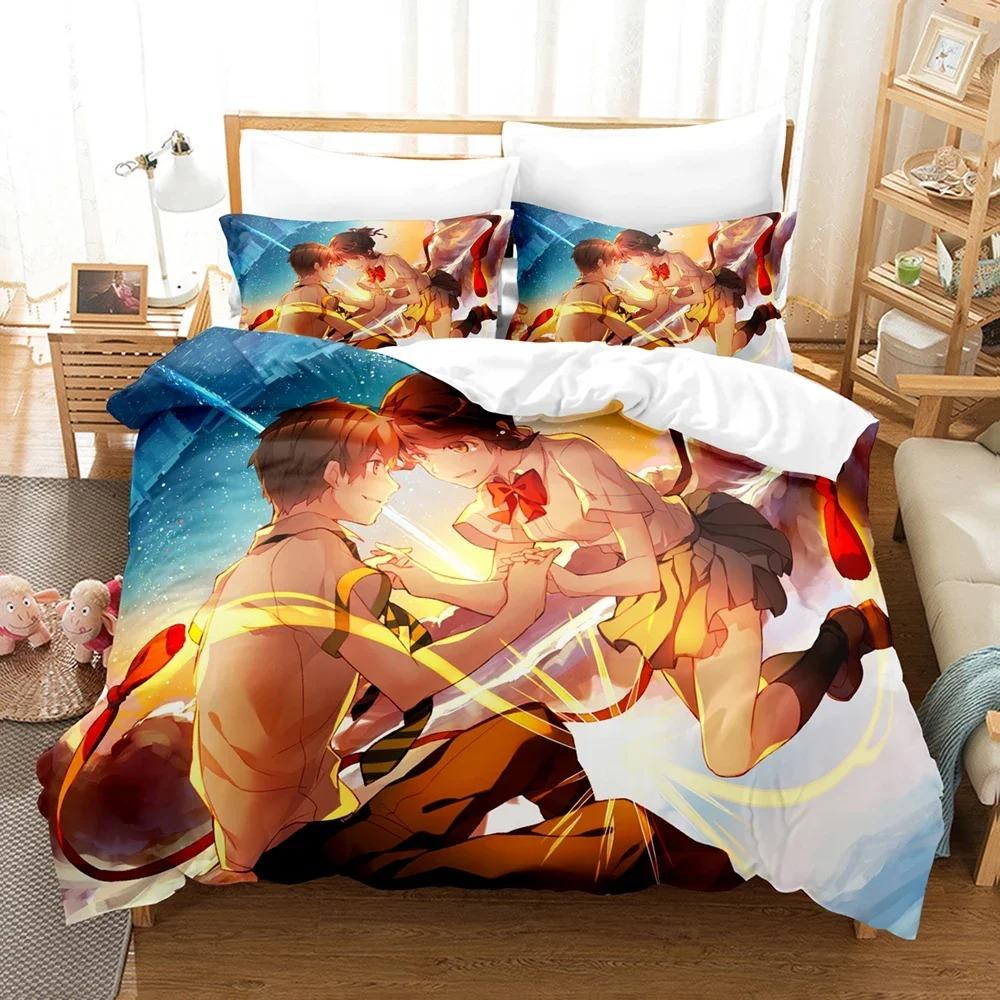 Your Name Luxury Bedding Set Japan Anime Cartoon Duvet Cover Set Comforter Bedspread Linen Twin Single Size Printed Home Textile
