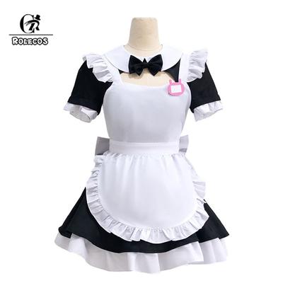 Rabbit Hole Maid Uniform Women Sexy Cosplay Costume Black White Suit Halloween Carnival Dress