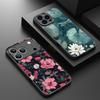 Translucent Matte Magnetic Phone Case For iPhone 17 16 15 Pro 14 13 Pro Max 16e 17e For Magsafe Floral Print Hard PC Back Cover