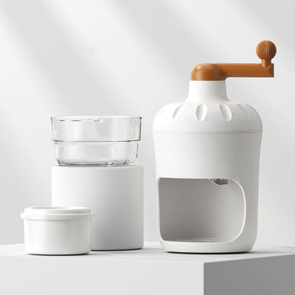 Hand-cranked Shaver Ice Machine Household Protable Small Slushie Machine Handheld Small Ice Crusher for Kitchen Ice Cream Milks