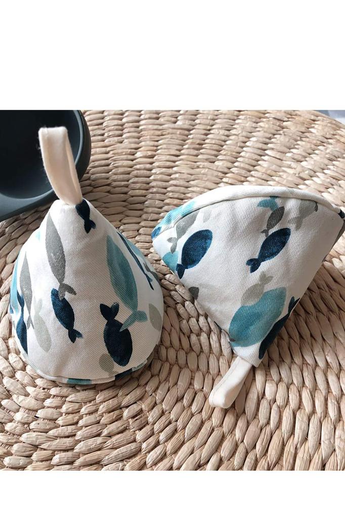 Set of 2 Triangular Pot Holders, Kitchen Mitts, Oven Mitts, Stylish and Cute, Nordic Style, Heat-Resistant, for Pots and Lids, Ambidextrous, Easy