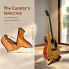 Miwayer Wooden Guitar Floor Stand Light Brown Non-slip Portable String Instrument Stand for Acoustic Classical Electric Guitar and Bass