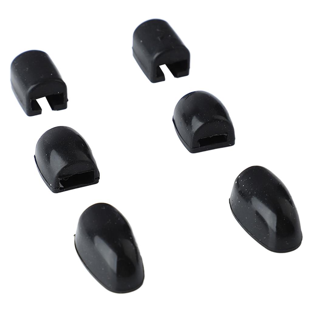 6Pcs Saxophone Key Risers Silicone Comfortable Cushioning Saxophone Finger Pad Sax Thumb Pad Black