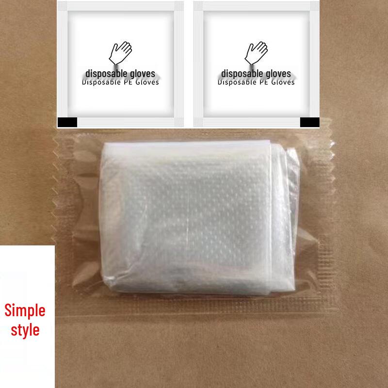 Individually Wrapped Transparent PE Gloves