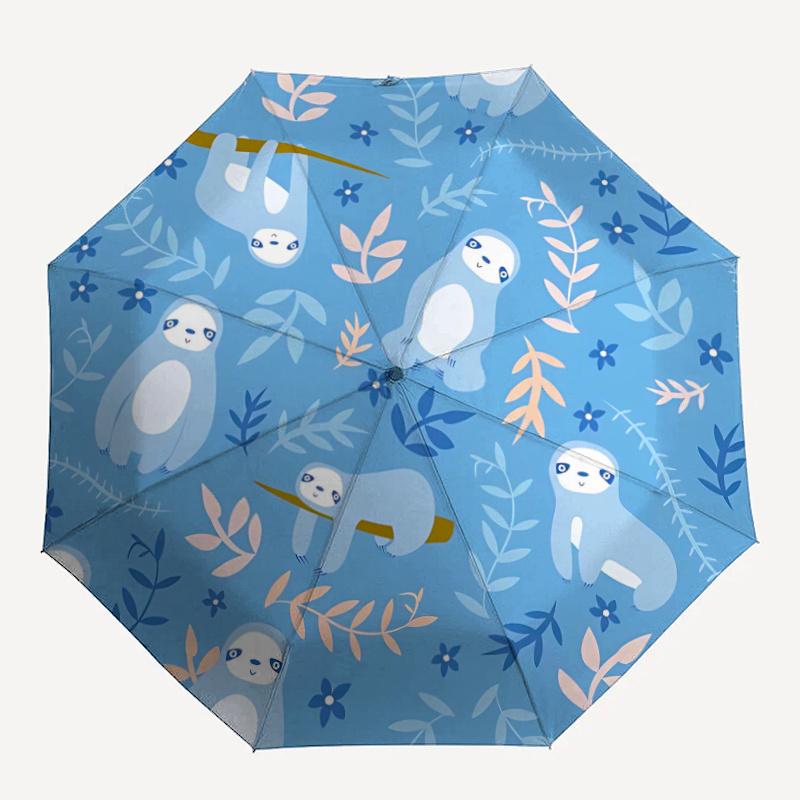 

1pc Sloth Pattern Automatic Open/close Umbrella, 8-Rib sturdy structure, Portable Travel Umbrella, Parties, Everyday Useb024