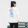 Li Ning Badminton Series Thunder Dragon Print Sports Casual Pullover Sweatshirt Men Sweatshirt White AWDSE89-2