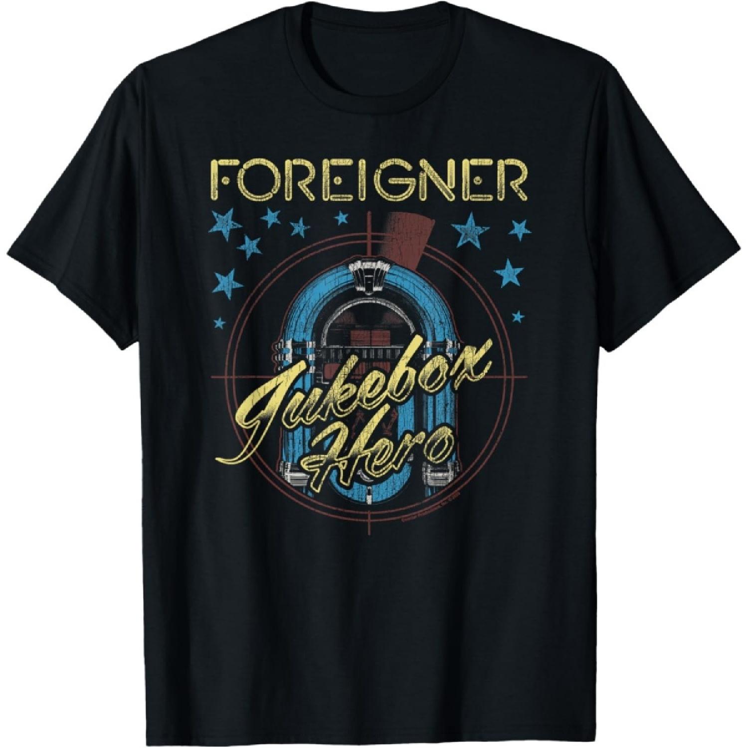 

Foreigner Jukebox Hero Vintage Logo Distressed T-Shirt XXXXXL чорний
