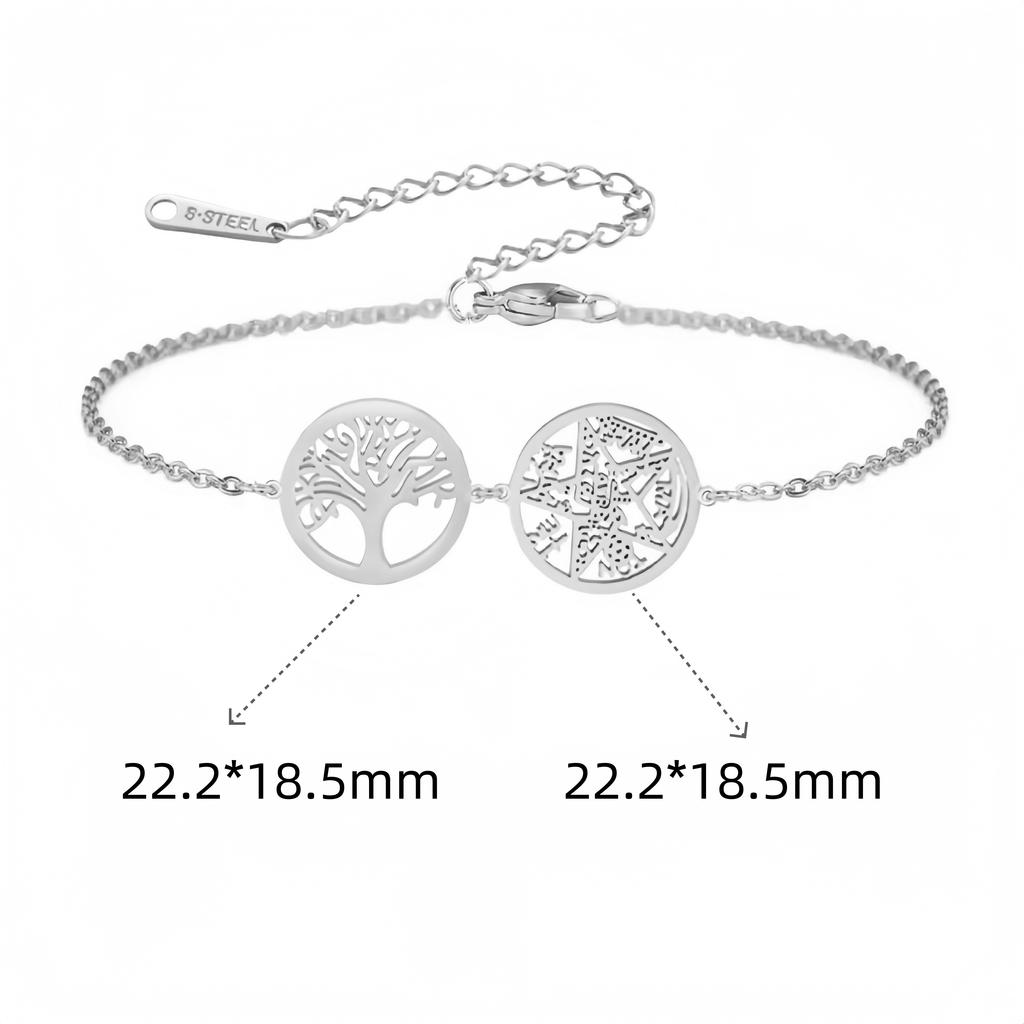 Jeshayuan Tree Of Life Bracelet Pentagram Bracelet For Women Je Hebrew Tetragrammaton Bracelet Amulet Jewelry Gift