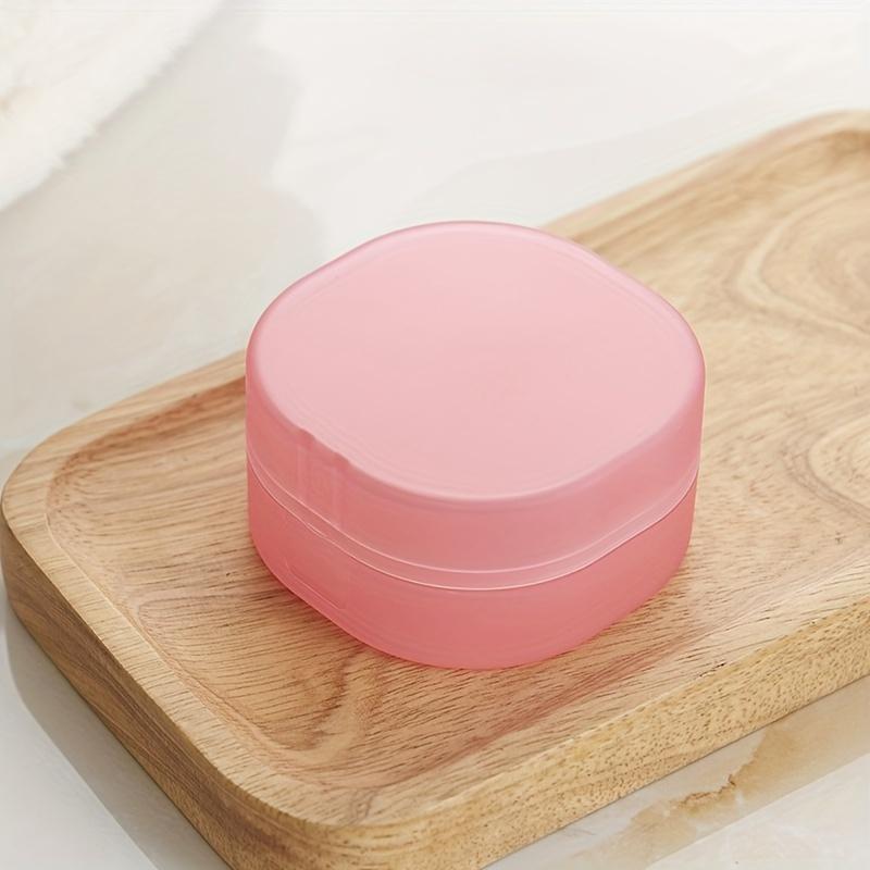 4-teiliges Reise-Seifendosen-Set Tragbare Seifenschale mit Schwammbehälter Runde Kunststoff-Seifendose mit Deckel 4 Farben