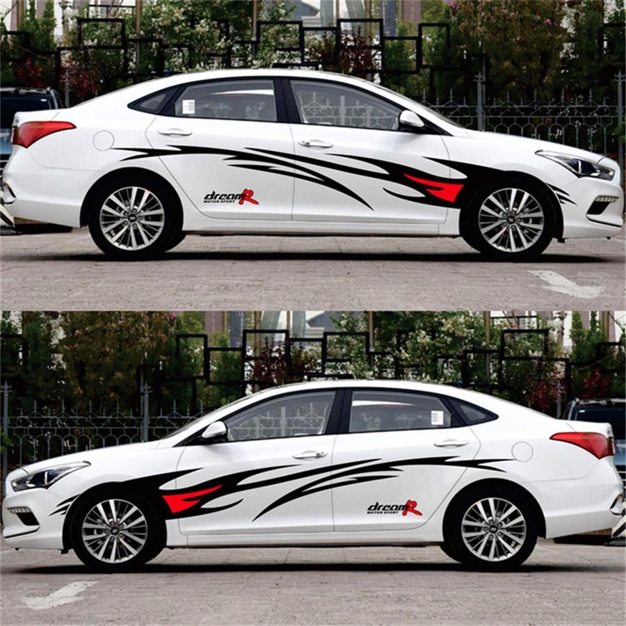 Pair of Flame Car Sticker Decal for Truck SUV Van Boat