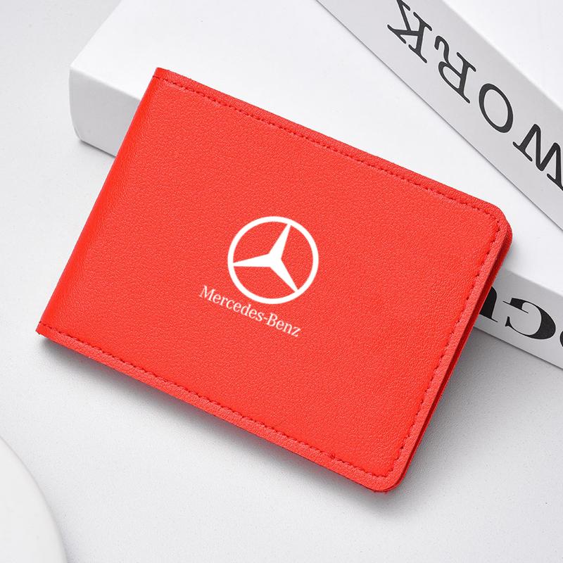 Car Ten-card Driver License Cover PU Leather Car Driving Documents Case Credit Card Holder For Mercedes Benz W210 W211 W212 W221 QC1