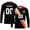 Men's Long Sleeve Athletic Jersey, Lightweight Sports Shirt, Quick Dry Top for Training, Purple Blue White Design