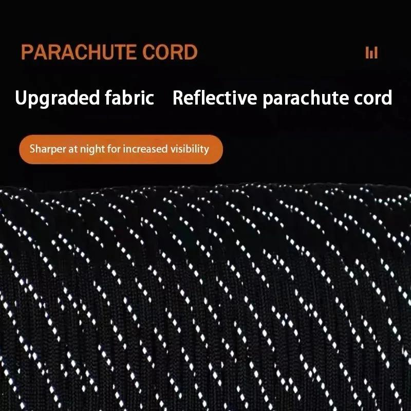 3/10/31M 7-core 4MM Reflective Paracord Rope Tactical Parachute Cord Camping Tent Rope Warning Line Lanyard DIY Bracelet