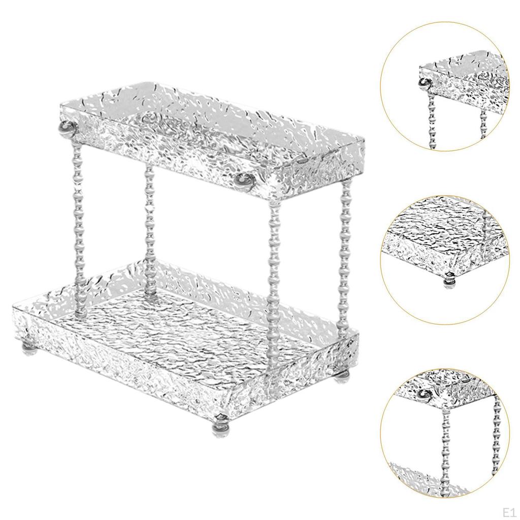Bathroom Counter Organizer 2 Tier Creative Vanity Tray Cosmetic Makeup Storage Shelf
