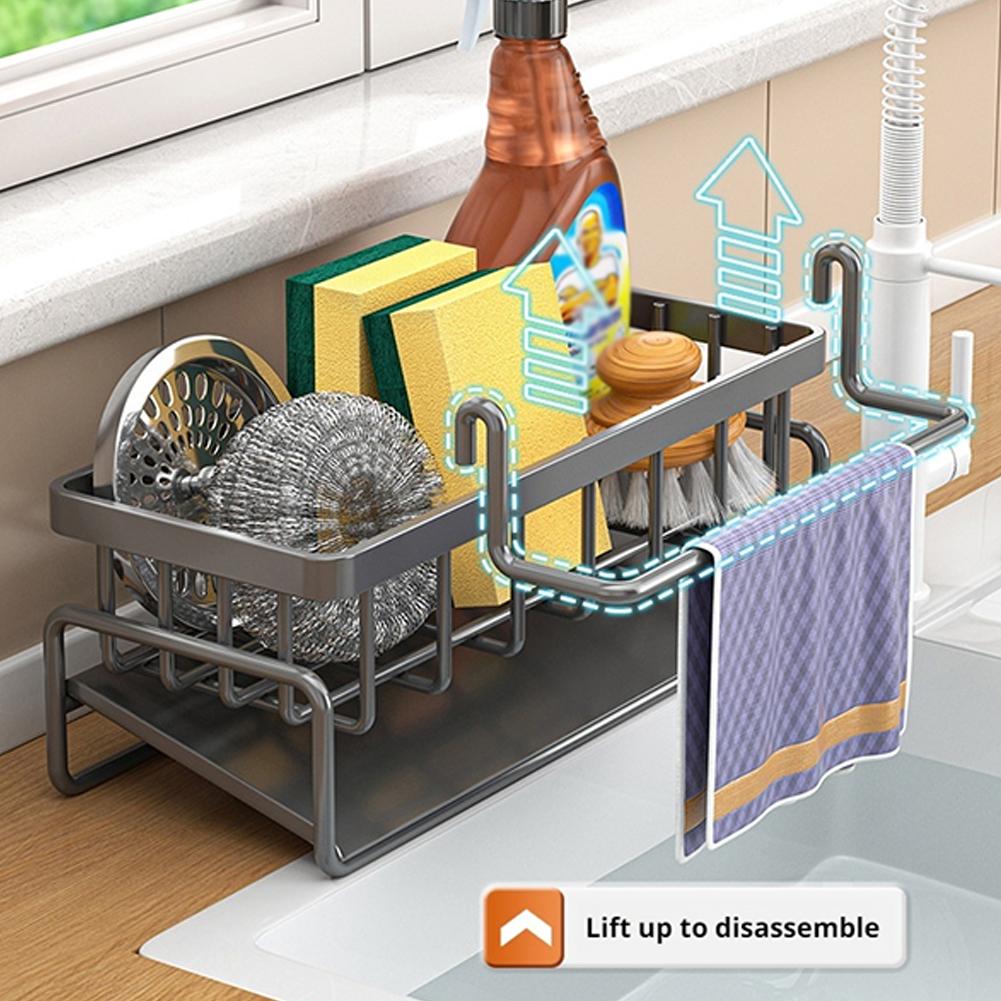 Small Space Simple Household Drain Rack Cleaning Supplies Sink Kitchen Drain Storage Towel Rack Holder Rack Rag Storage Spo X2X2