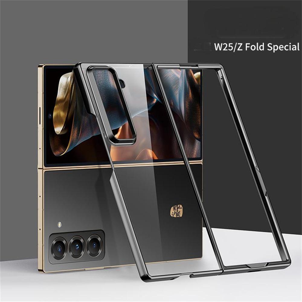 Plating Phone Case For Samsung Galaxy Z Fold 6 5 5G Special Edition SE W25 SM-F958N Hard PC Clear Camera Protect Back Cover