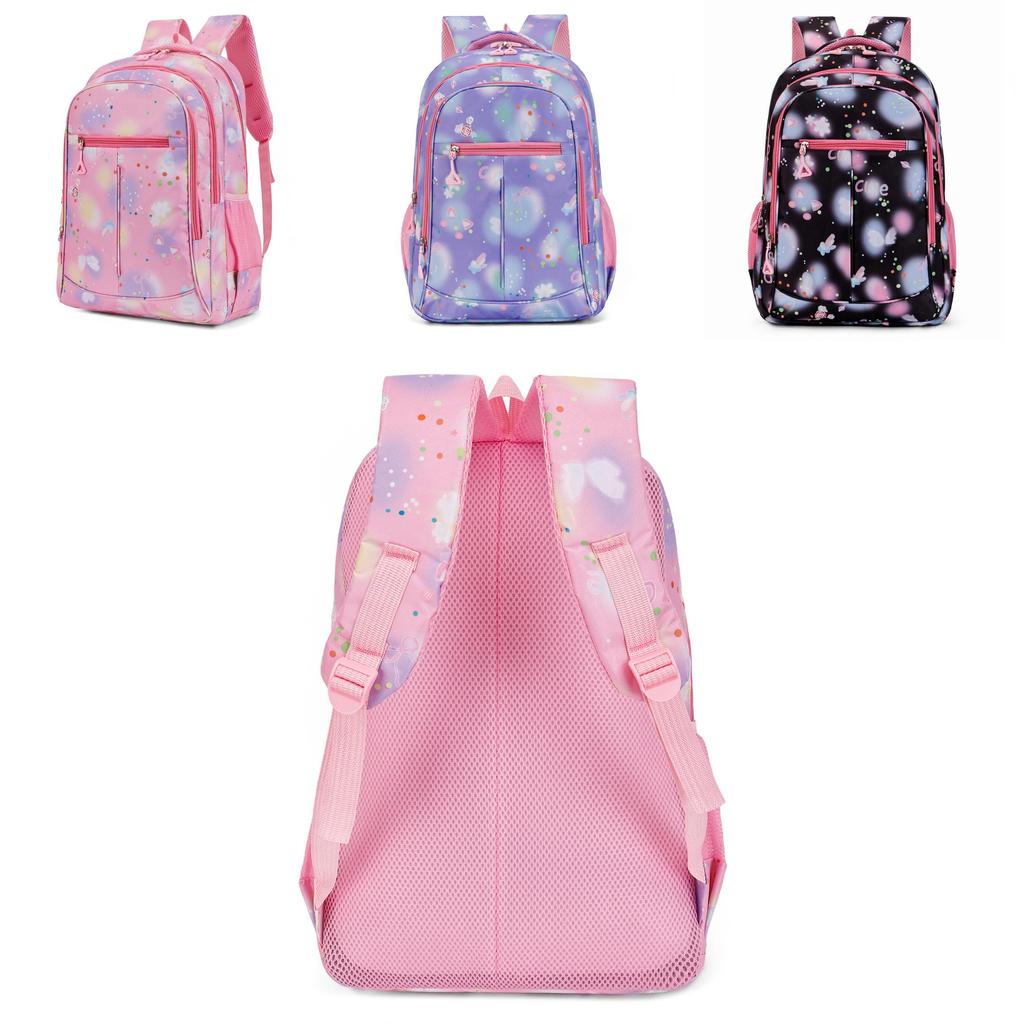 Casual Kids Backpack With Striped Pattern And Polyester Lining For Daily Use