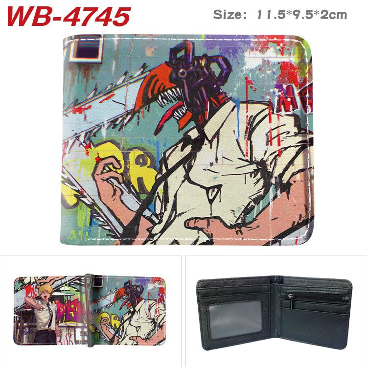 Chainsaw Man Anime Wallet Portable Large Capacity Full Color Folding Leather Purse Unisex Coin Bag