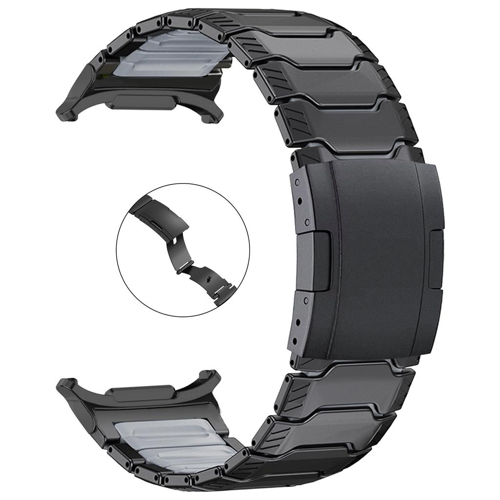 Cinturini con Chiusura Magnetica in Silicone e Titanio per Samsung Galaxy Watch Ultra 2 Cinturini per Galaxy Watch 9 8 Classic Braccialetto