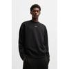 Hugo Men S Relaxed Fit Logo Print Cotton Terry SweatShirt Black 50525892001