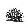 Hollowout Metal Napkin Rack Creative Style Black Iron Holder Decorative Tabletop Tissue