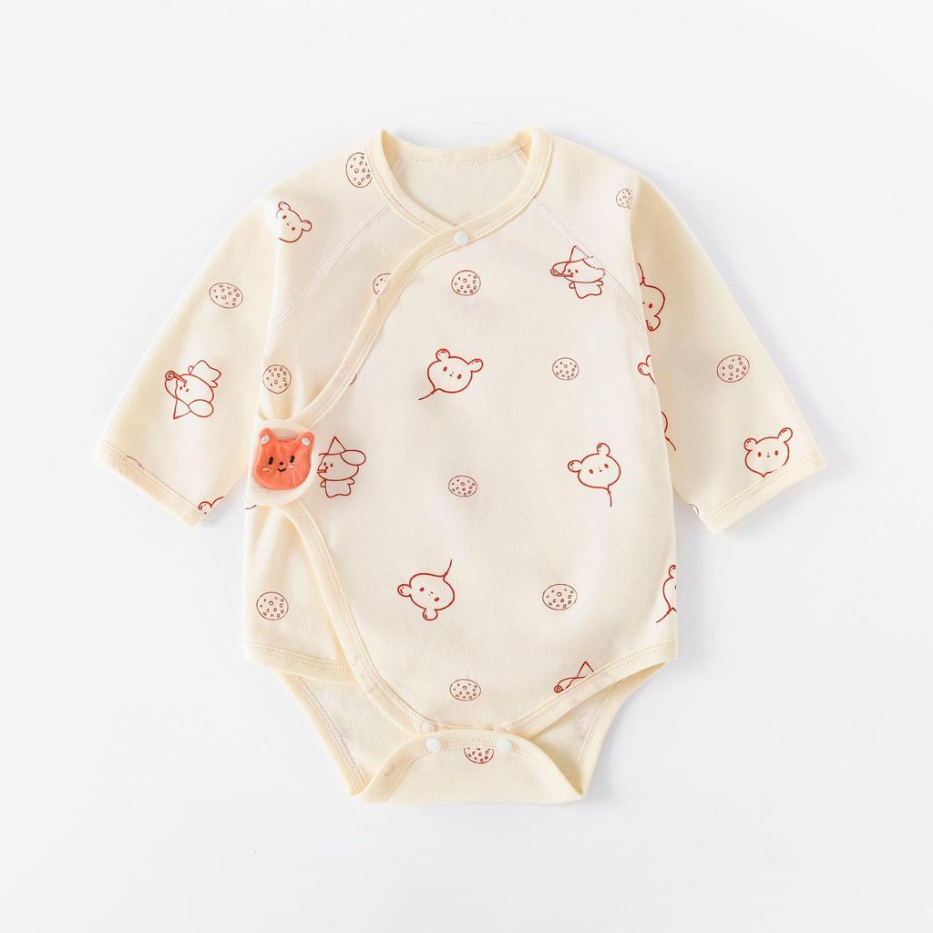 Spring-Summer Infant Pure Cotton Bodysuit: Tagless Newborn Romper for Crawling.