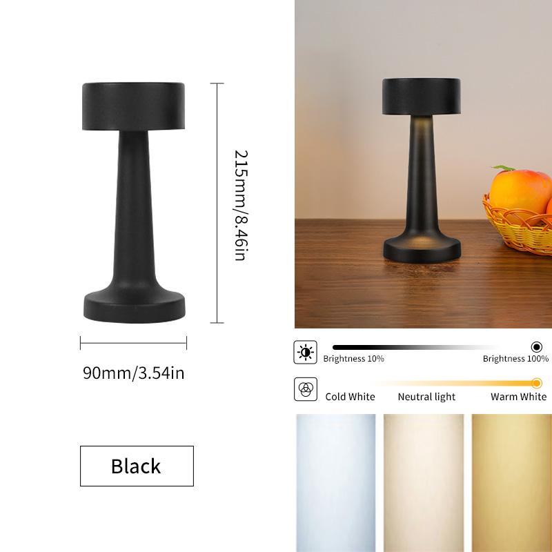 USB Rechargeable Touch Senso Lamp Room LED Bedside Decorative Table Lamp Restaurant Bar Desktop Mood Lighting Night Lights Decor
